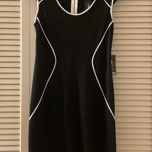 Express Black and White Sheath Mini Dress